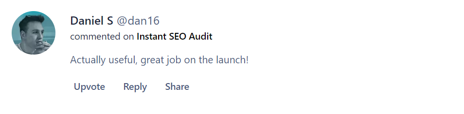 Positive review of Instant SEO Audit on Chrome Web Store