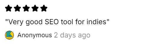 Positive review of Instant SEO Audit on Chrome Web Store