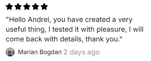 Positive review of Instant SEO Audit on Chrome Web Store